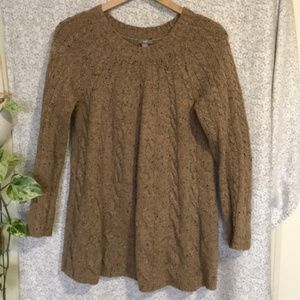 J Jill light brown cable knit sweater
